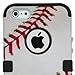 MYTURTLE Hybrid Phone Case for Apple iPhone 5S 5, iPhone SE Old Edition [2016 Release, 4-inch Screen] Shockproof Cover Bundled with New Generation [9H Flexible Nano Glass] Screen Protector, Baseball