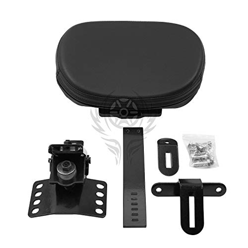 Adjustable Driver Rider Backrest Pad for Harley Road King Street Glide/Road Glide/Electra Glide 97-2020 (Gloss Black)