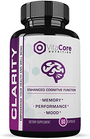 Advanced Brain Supplement Support Booster - Memory, Focus and Clarity Formula - Nootropic Pills for Performance, Mood and Anti Anxiety, Helps Reduce Stress and Relax - 60 Capsules