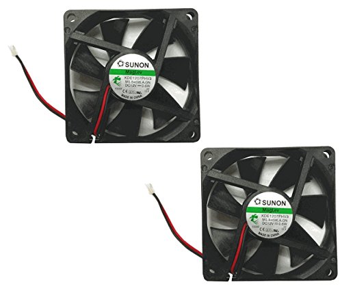 Sunon 70x70x15mm KDE1207PHV3 2Pin/2Wire 12v Low Speed Fan (2 pack)