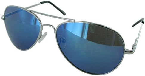 Fashion Eyewear J0880-Revo Metal Frame Aviator Style Sunglasses,Silver-Turquoise