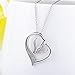 YFN 925 Sterling Silver Mom Baby Horse Head Heart Pendant Necklace 18