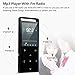 Grtdhx 16GB Bluetooth MP3 Player with FM Radio/Voice Recorder, Lossless Sound, Metal Touch Button, 1.8 Inch Color Screen, 50 Hours Playback, HD Sound Quality Earphone, with an Armband, Black