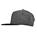 DALIX Premium 5 Panel Wool Blend Hat Flat Bill Cap Snapback (Dark Gray/Black)