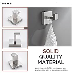 Angle Simple Bathroom Towel Hook Brushed