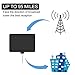 HDTV Antenna,65-100 Miles Indoor HDTV Antenna Digital TV Antenna with Signal Amplifier-Support 4K 1080P Freeview Channels - 13.2Ft Coaxial Cable