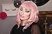 eNilecor Pink Wig, Short Colorful Synthetic Curly Pastel Wigs with Air Bangs for Women(14