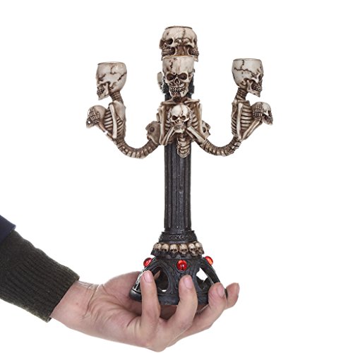 Quirky Resin Skull Candle Holder - Image 4