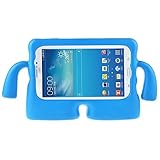 ABLEGRID® Protective Rubberise EVA Foam Childproof Shockproof Cover Case Durable Light Weight Cute Cartoon Kids Case for Samsung Galaxy Tablet 2 /3 /3 Lite / 4 / Q (7 inch version) (Blue)