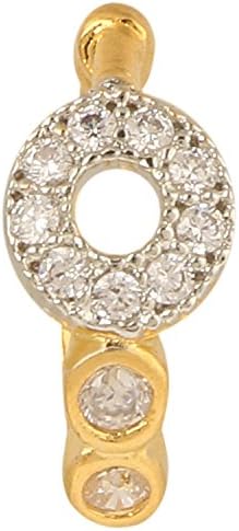 Sri Shringarr Fashion Micro Gold Polished American Diamond Nath/Nose Pin/Nose Ring/Clip on Nath. N374ON