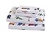 Luxury Home Collection Kids 3 Piece Twin Sheet Set Construction Vehicles Trucks Cement Blue Red White Green Yellow (Twin Sheet)