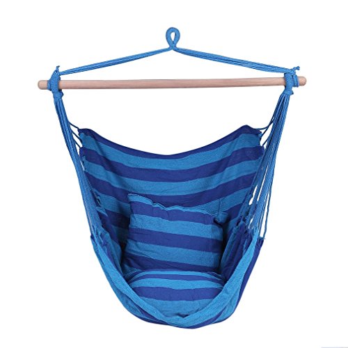 M.E.R.A. Hammock Hanging Rope Chair, Seat for Indoor or Outdoor Spaces, Yard Tree Hanging Air Swing Outdoor, Hammock Dimensions: 48”(L) X 39”(W)