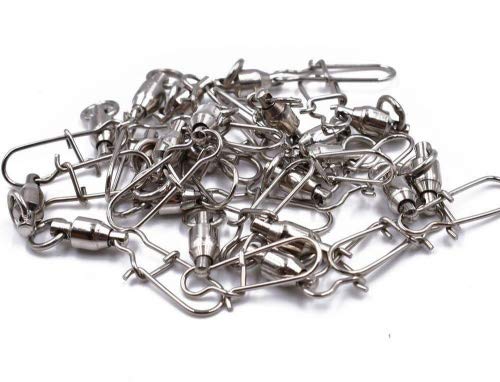 PHECDA PROFLY 10Pcs/20Pcs Copper Fishing Ball Bearing Swivel with Duo Lock, Welded Rings Test 24LB~ 145LB (5# (84LB) 20pcs)