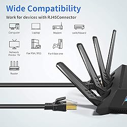 Deegotech Cat 8 Ethernet Cable 6FT, 40Gbps 2000Mhz