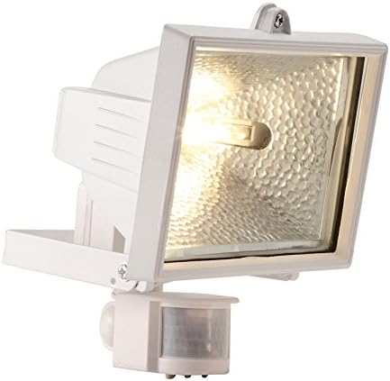 400 Watt White Tungston Halogen Garden Outdoor Floodlight With Pir IP44