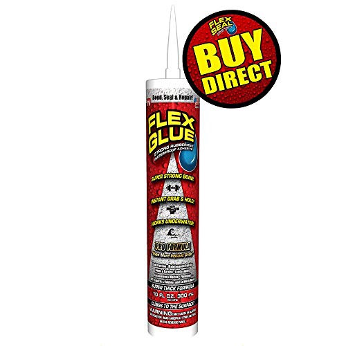 Flex Glue Strong Rubberized Waterproof Adhesive, 10-oz PRO Formula