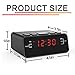 Jingsense 251US Digital Alarm Clock Radio with AM/FM, Dimmer, Snooze, Sleep Timer for Bedrooms/Night Stands-Black