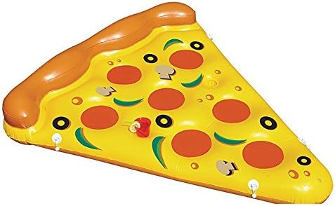 AosKe Pool Swimming Float Water Float Yellow Inflatable Floating Slice of Pizza Pool Raft