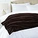 Amazon Brand – Pinzon Velvet Plush Blanket - Throw, Chocolate