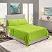 Nestl Deep Pocket Twin Sheets: 3 Piece Twin Size Bed Sheets with Fitted Sheet, Flat Sheet, Pillow Cases - Extra Soft Microfiber Bedsheet Set with Deep Pockets for Twin Sized Mattress - Garden Green