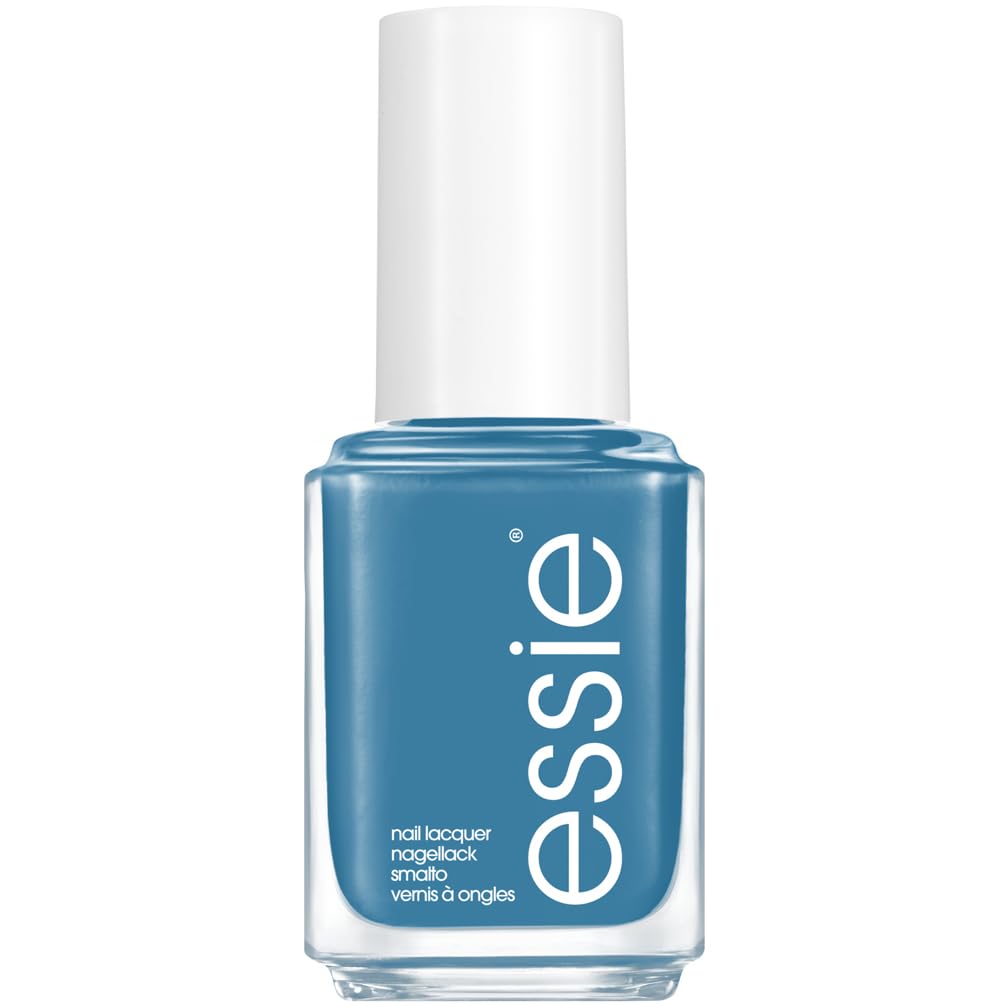 Essie Nail Polish 787 Amuse Me, Faded Denim Blue Colour, High Shine and High Coverage Nail Polish 13.5ml