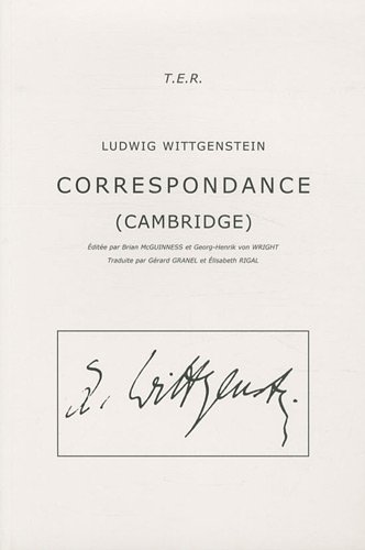 Correspondance, Cambridge