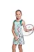 Street Tennis Club Girls Tennis Dress & Golf Outfit, Athletic Skirts Dress with Built-in Shorts - Girls Active Golf and Tennis Clothes Beach Club/Aqua Medium (8-9 Years)