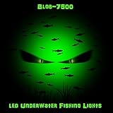 Green LED Underwater Night Fishing Light, 6000 Lumens, Green Blob-150, Waterproof, Fully Submersible, Self Weighted, for Crappie, Bass, Striper, Catfish, Baitfish, Walleye, Shad, Minnows, Docks, Boat
