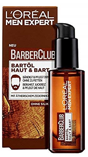 L'Oréal Men Expert Barber CLUB HUILE POUR BARBE peau et barbe , Lot de 1 paquet (1 x 30 ml)