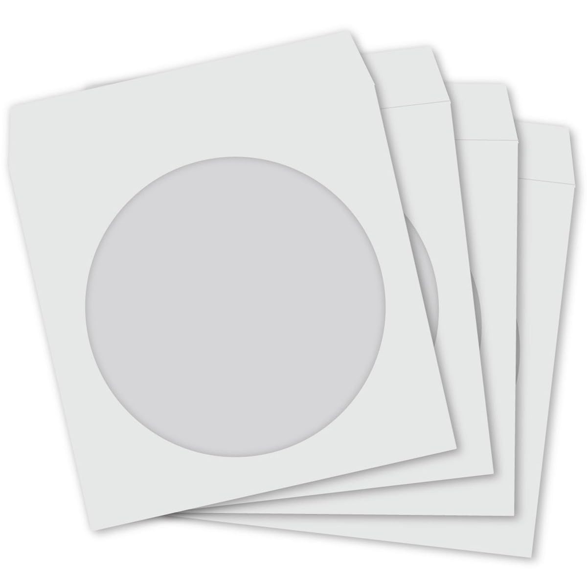 Pack Of 100 CD Dvd Paper Sleeves White