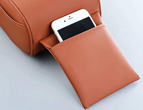 Universal Auto Center Console Armrest Pillow Cover Pad, Memory Foam Car Armrest Cushion Protector With Phone Holder Storage Bag Seat Box Waterproof for Most Vehicle SUV Truck (Black) - Thumbnail 6