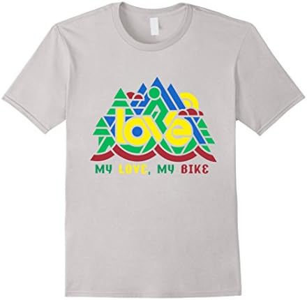 Mens My love My Bike T shirt for bikers 3XL Silver