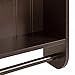 Best Choice Products Wooden Modern Contemporary Bathroom Storage Organization Wall Cabinet w/Open Cubby, Adjustable Shelf, Double Doors, Towel Bar, Wainscot Paneling, Espresso