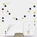 Nicrolandee Navy Blue Dots Paper Garland Metallic Gold String Hanging Party Garland Backdrop for Nautical Bachelorette Wedding Baby Shower Bridal Shower Birthday Party Decorations 3 Pack/Set