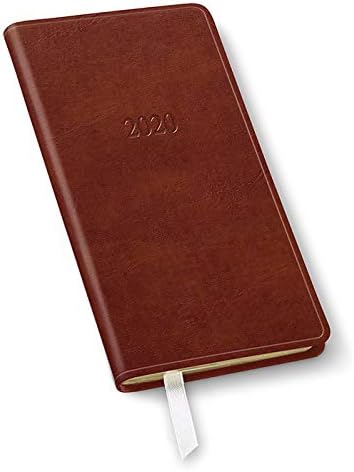 2020 Pocket Weekly Leather Planner by Gallery Leather - Open Format 6"x3.25" - Acadia Tan