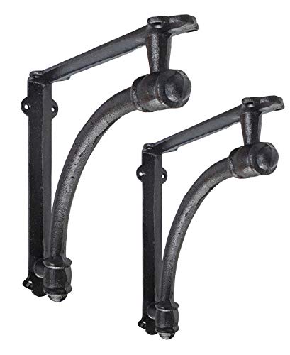 Nach Js90064 Half Round Shelf Bracket Black 2 Pack