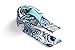 Zattcas Womens Bohemian Printed Wrap Bodice Sleeveless Crossover Maxi Dress (Small, Blue White)