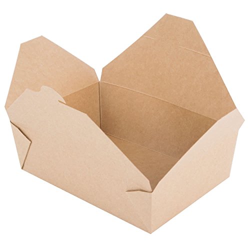 5 Disposable+Containers+Microwaveble+Folding+Natural