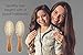 Oval Paddle Brush, 2 Pack, Massage Pins Brush, Detangling Brush by Better Beauty Products, Professional Salon Brushes, 100% Natural Wood Base and 100% Wood Scalp Massaging Bristles