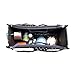 Periea Chelsy Purse Organizer Insert with Handles & 13 Pockets - 3 Sizes (Black with White Dots, Large)