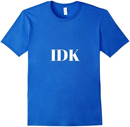 IDK T-Shirt - Male Large - Royal Blue