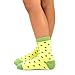 TeeHee Kids Girls Cotton Basic Crew Socks 6 Pair Pack (6-8Y, Polka Dots)