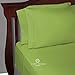 Cosy House Collection Everyday 1500 Series Bed Sheet Set - Ultra Soft & Cool Hotel Bedding - Deep Pocket - Wrinkle, Stain and Fade Resistant - 4 Piece Set (Cal King, Lime Green)