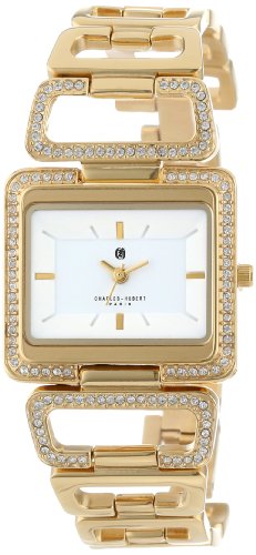 Charles-Hubert, Paris Women's 6833-G Premium Collection Gold-Plated White Dial Watch