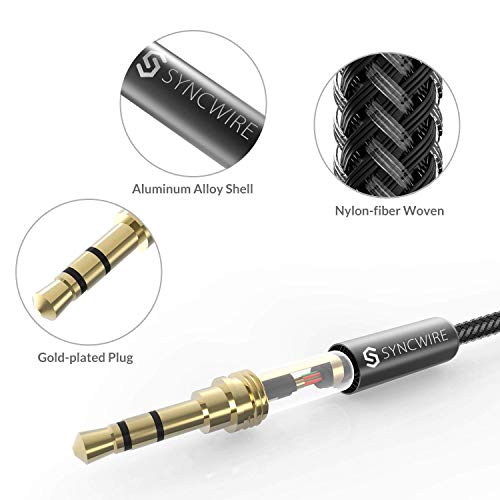 5 Syncwire+Cable+Auxiliary+Headphones+Stereos+Smartphones