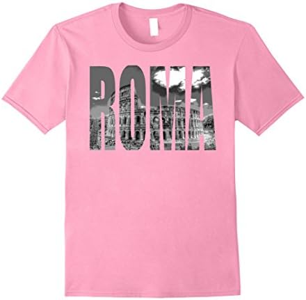 Mens Roma Colosseum Photo Print T-Shirt Shirt XL Pink