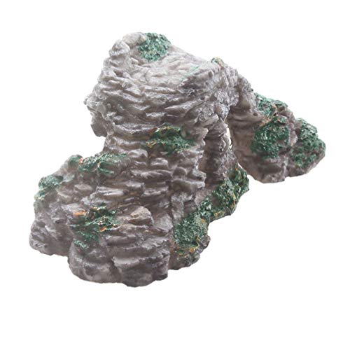 Emours Turtle Hideout Basking Rocks Bearded Dragon Accessories Reptile Amphibian Fish Tank Decor Small - Thumbnail 2