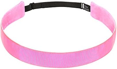 Bani Bands Women's Solid 7/8 Inch Adjustable Headband with Non-Slip Lining, Bubble Gum Pink