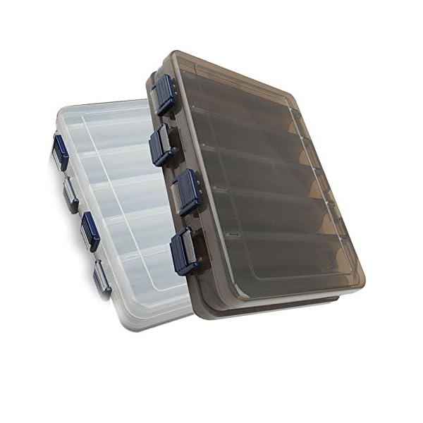 SPRING-EVENT-DrFish-Big-Fishing-Lure-Tackle-Box-12-Compartment-Heavy-Duty-Plastic-Double-sided-Saltwater-Weather-proof-for-Minnows-Plugs-Surf-Fishing-Hardbaits-Rigs