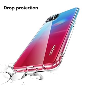 Oududianzi - Cover per OPPO A73 5G + [3x Pellicola Protettiva in Vetro Temperato], Custodia Morbida Chiaro Sottile Case… - immagine 5